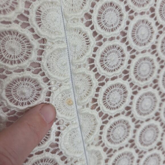 MOSCHINO dress white eyelet lace‎ sleeveless bodycon midi 8 - Picture 7 of 16